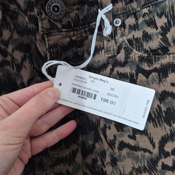 AG Adriano Goldshmied The Farrah High Rise Ankle Skinny Jeans Velvet Size 25 - Picture 4 of 5